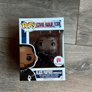 Funko Pop Marvel Civil War Black Panther (Unmasked) #138,  Walgreens Exclusive